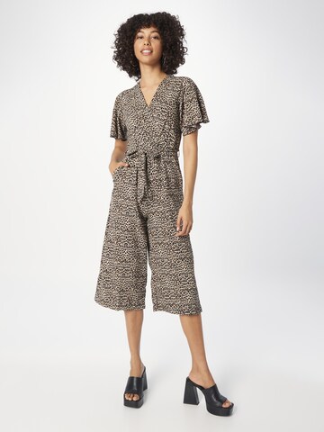 Mela London Jumpsuit in Bruin: voorkant