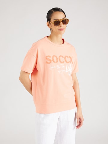 Sweat-shirt Soccx en orange : devant