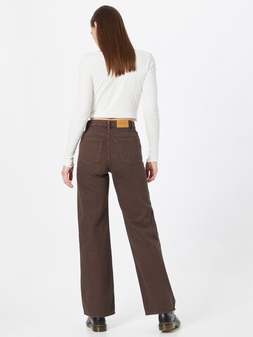 Monki Wide Leg Jeans in Braun