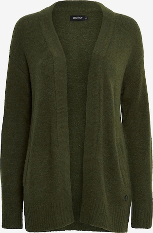 Oxmo Knit Cardigan in Green: front