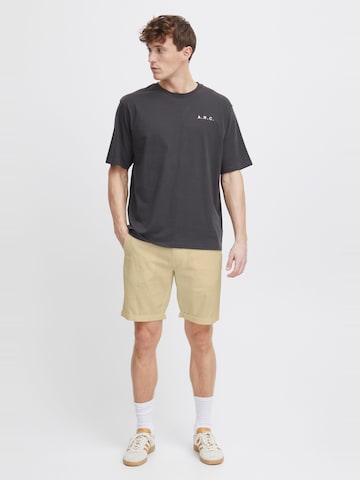 BLEND Regular Leinenshorts 'Lias' mit Kordelzug in Beige