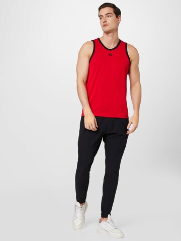 T-Shirt fonctionnel '3-Stripes' ADIDAS PERFORMANCE en rouge