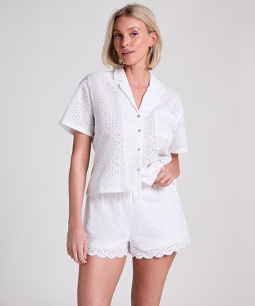 Hunkemöller Pyjamabroek in Wit