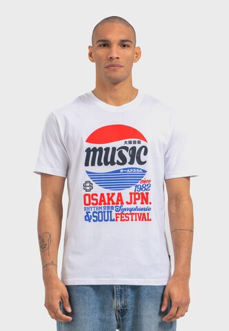 Oldskull Shirt 'Asian Osaka Music Logo Graphic' in Wit: voorkant