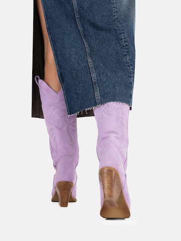 BRONX Cowboy Boots 'New-Kole' in Purple