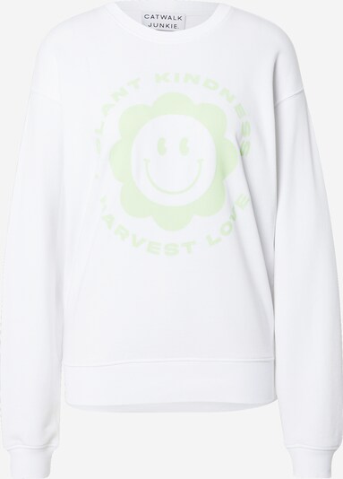 CATWALK JUNKIE Sweater majica u pastelno zelena / bijela, Pregled proizvoda
