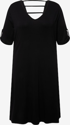Ulla Popken Beach Dress 'Heather' in Black: front
