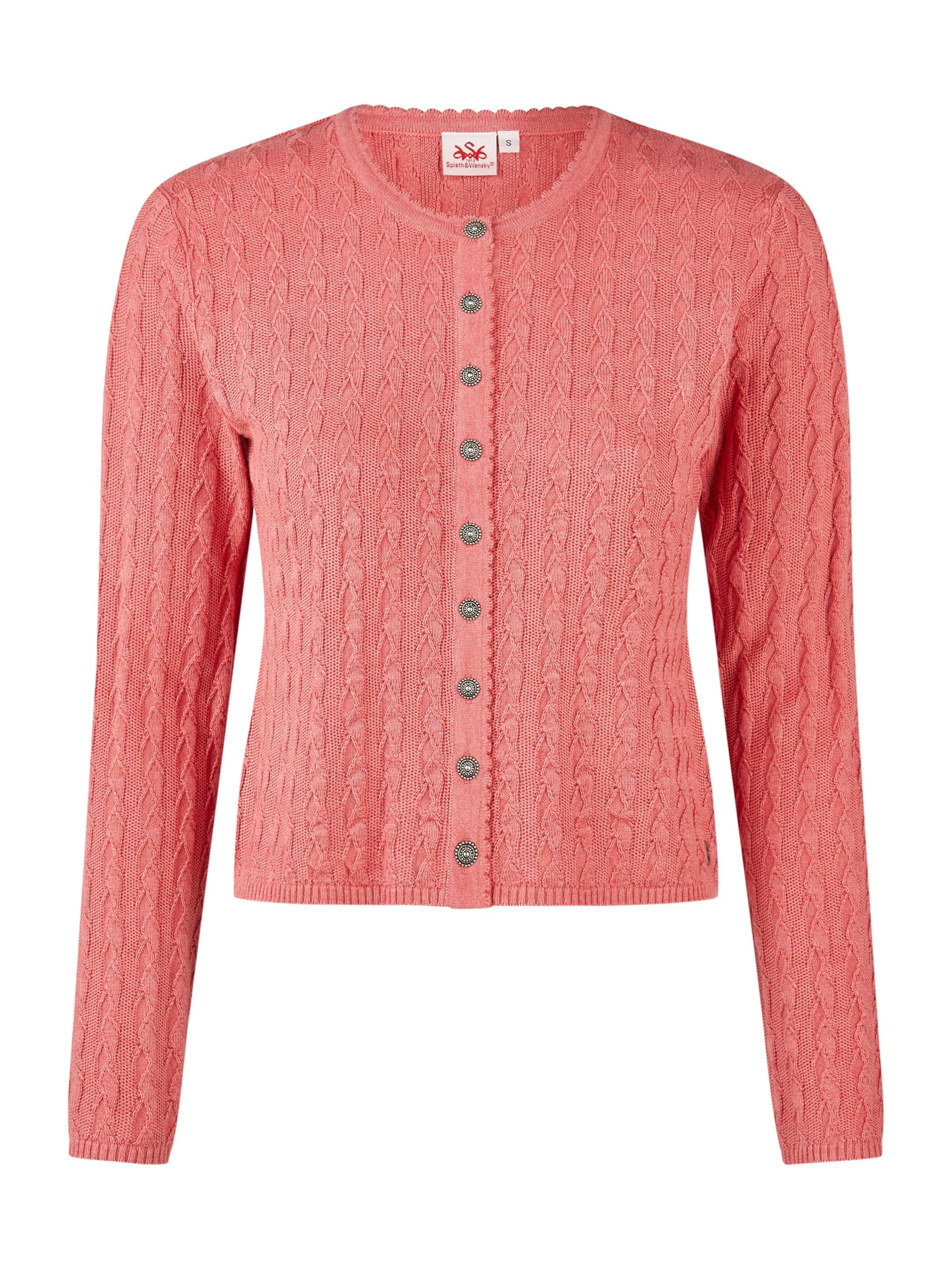 SPIETH & WENSKY Gebreid vest 'Hummeltal' in Rood: voorkant