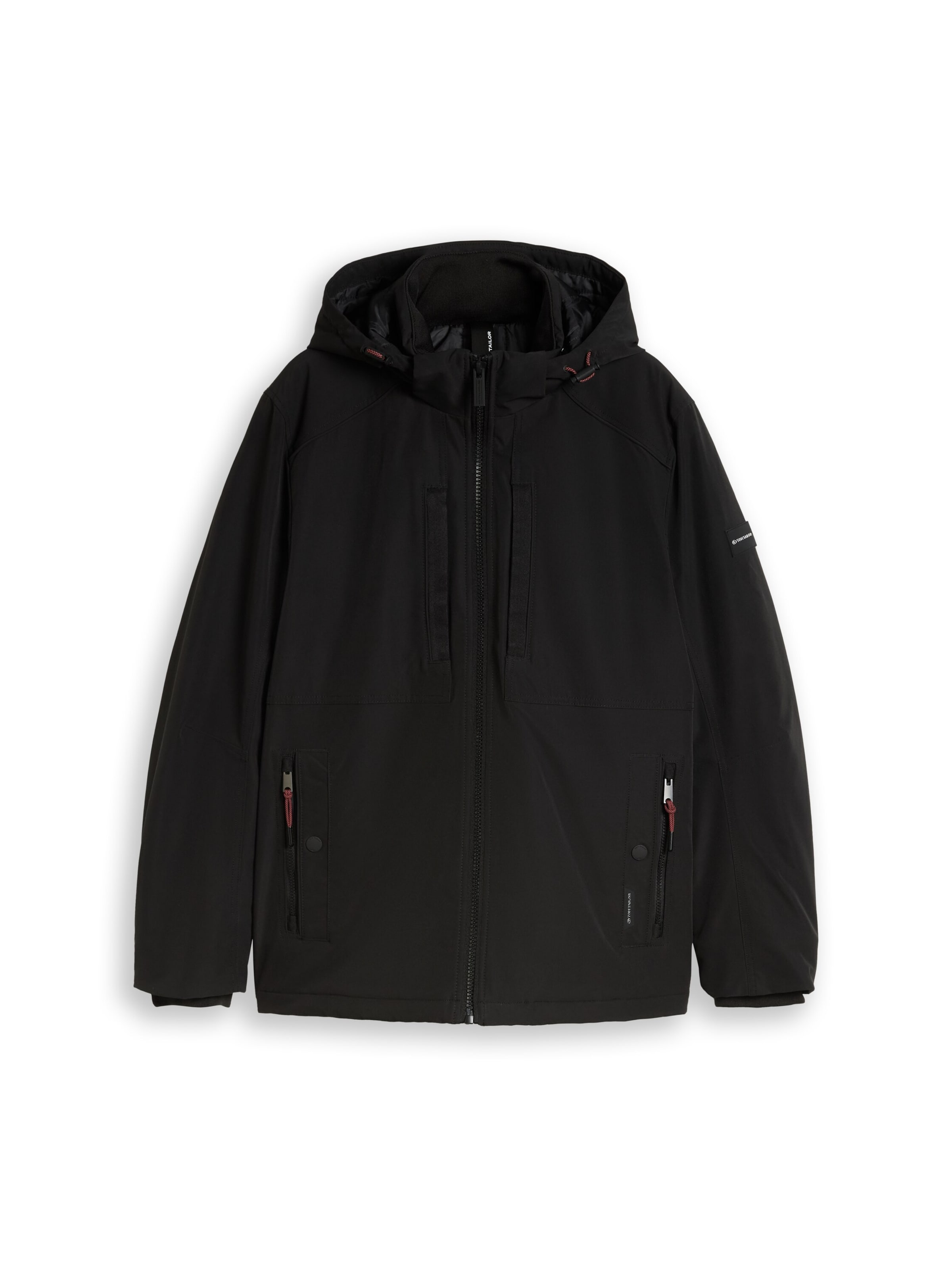TOM TAILOR - Chaqueta de entretiempo en negro: frente