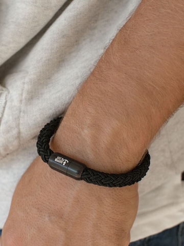 Bracelet Skipper & Son en noir : devant