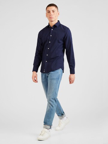UNITED COLORS OF BENETTON Regular fit Button Up Shirt in Blue