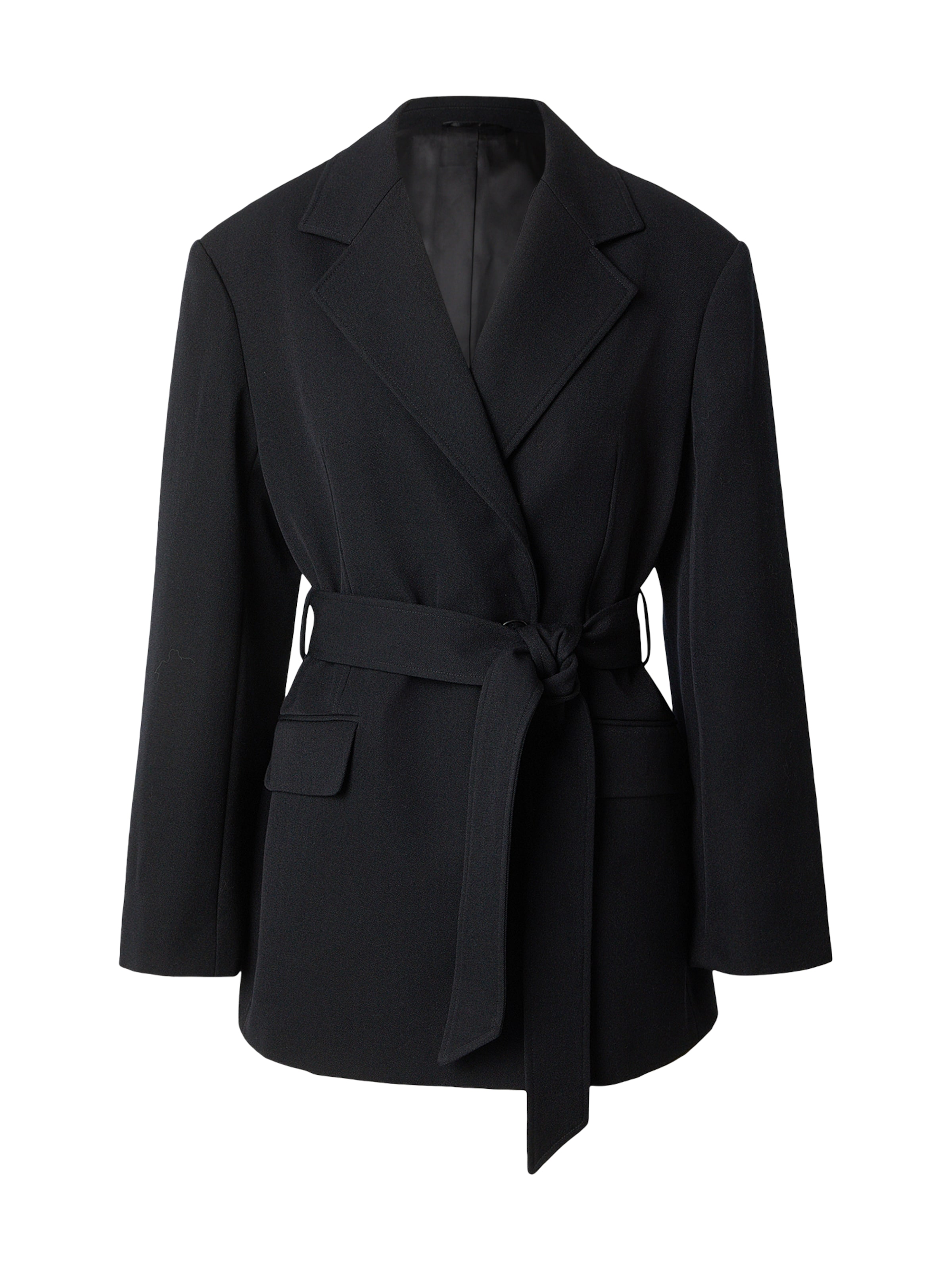 & Other Stories Manteau mi-saison en noir, Vue avec produit