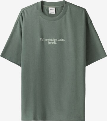 Bershka Shirt in Groen: voorkant