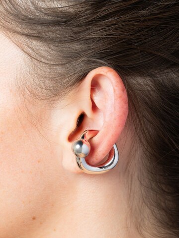 YParis - Pendientes 'Ear cuff Curl S' en plata