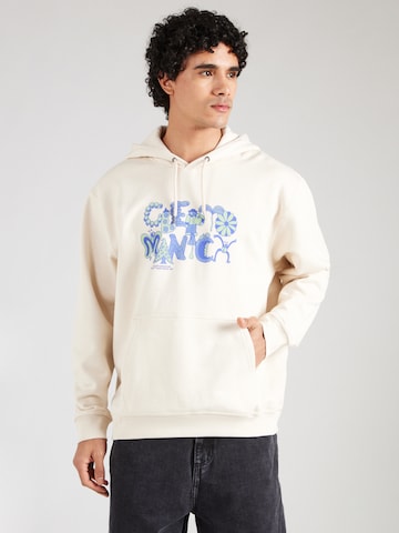 Cleptomanicx Sweatshirt 'Guard The Garden' in Beige: Vorderseite