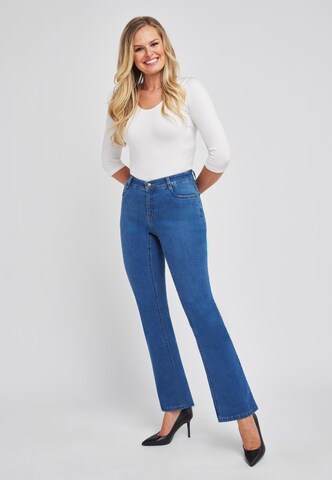 wonderjeans Bootcut Jeans in Blau: Vorderseite