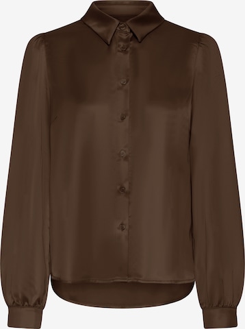 ICHI - Blusa 'SANZA' em castanho: frente