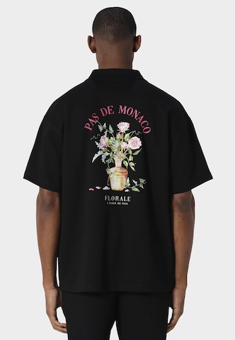 Coupe regular Chemise 'BOTANICA' Pas De Monaco en noir