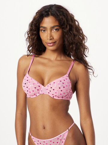 Monki T-Shirt BH in Pink: Vorderseite