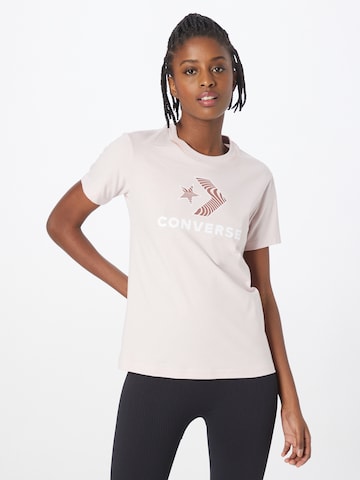 CONVERSE T-shirt i rosa: framsida