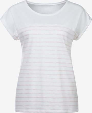BEACH TIME T-shirt i vit: framsida