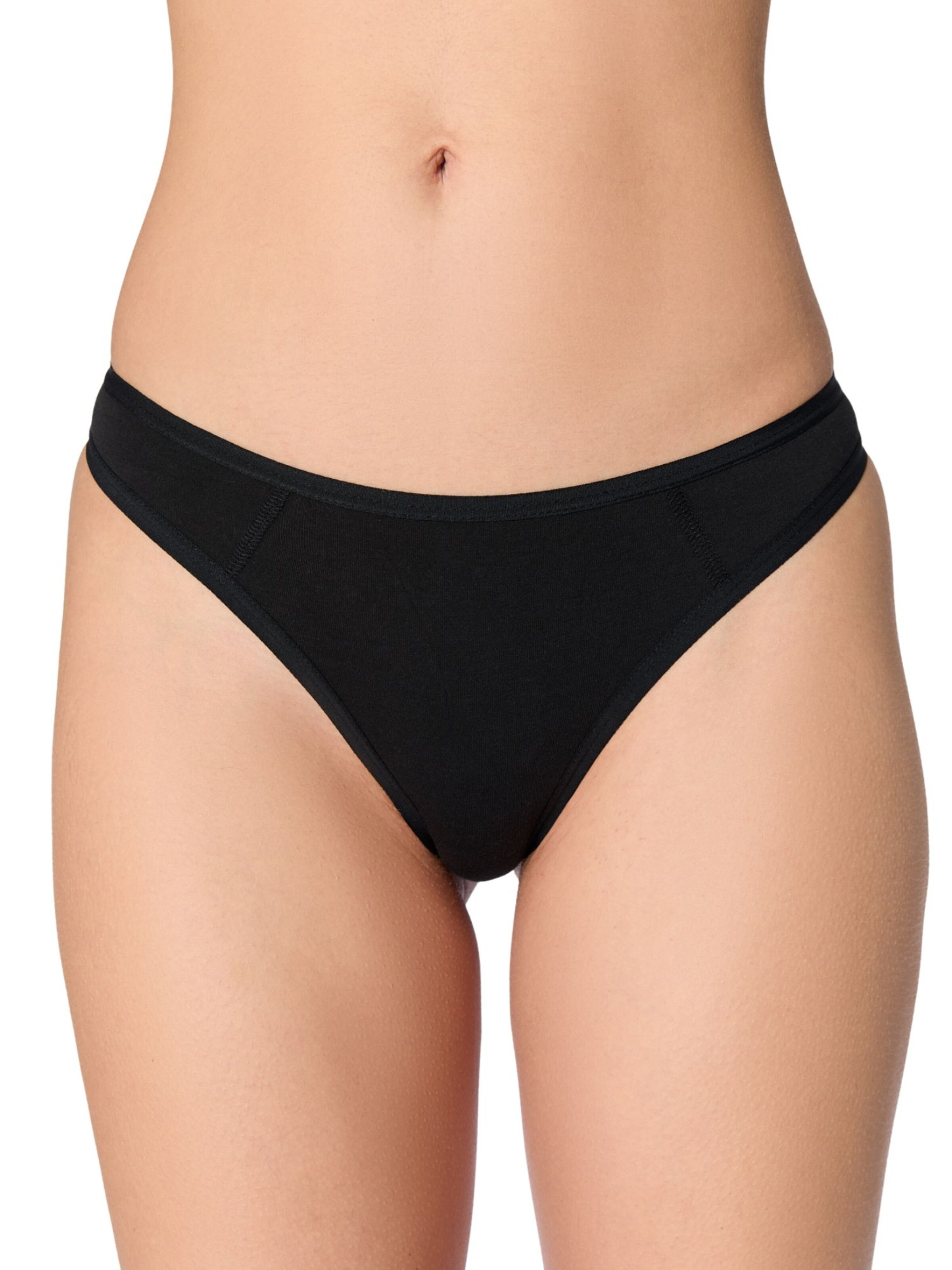 Albero Natur String 'Damen Bio Baumwoll Tanga-Slip'‌ in Schwarz