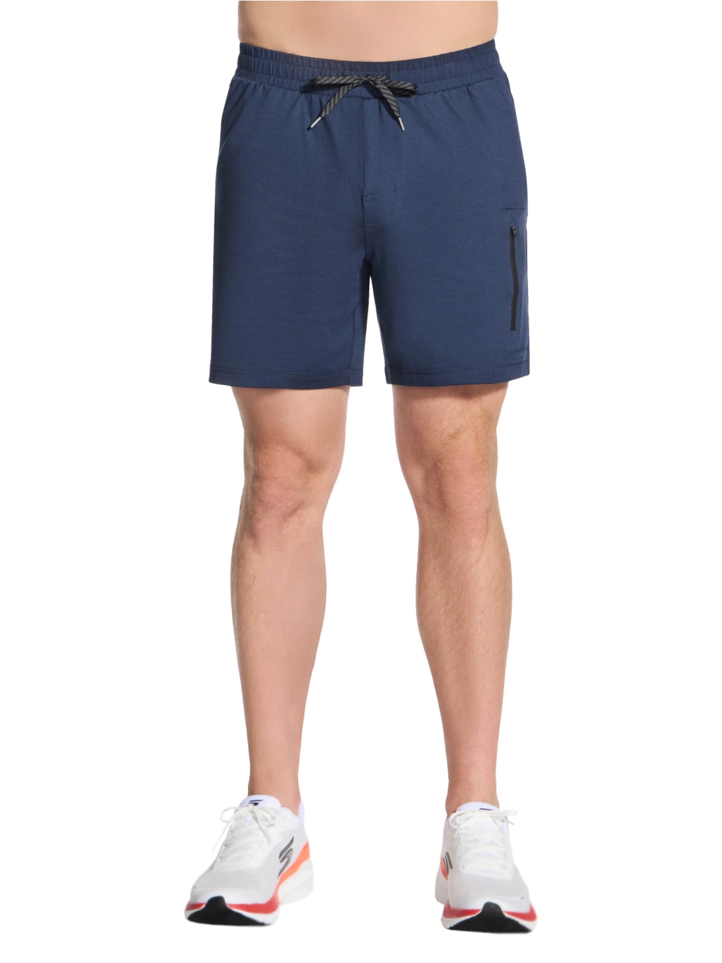 SKECHERS Workout Pants 'Weekend 7' in Blue: front