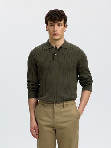 Pullover 'SLMTorino' di SELECTED in verde: frontale