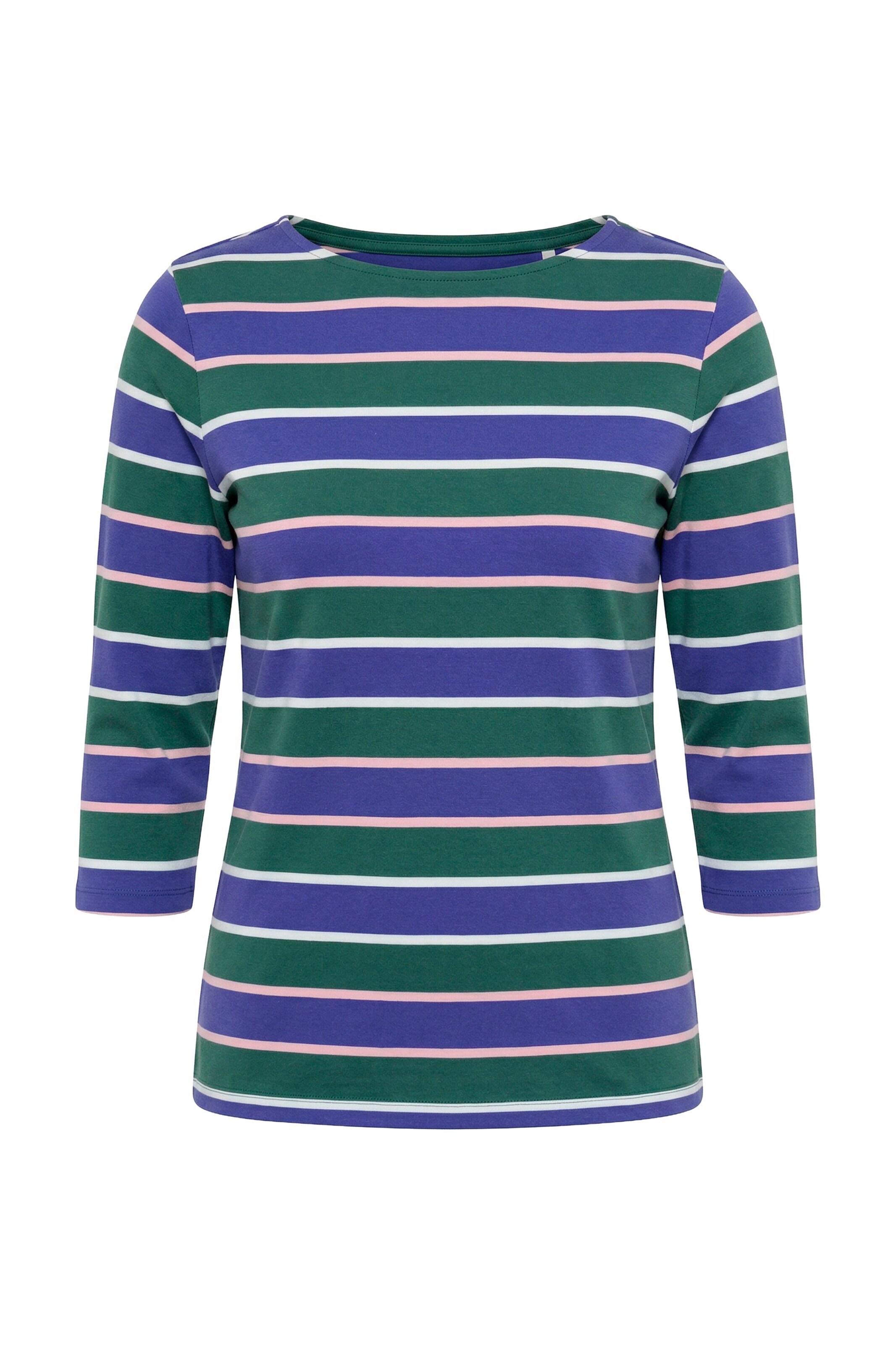 Ulla Popken Shirt in M-L in de kleur Lichtblauw / Groen, Productweergave
