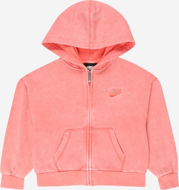 Nike Sportswear - Sudadera con cremallera en rosa: frente