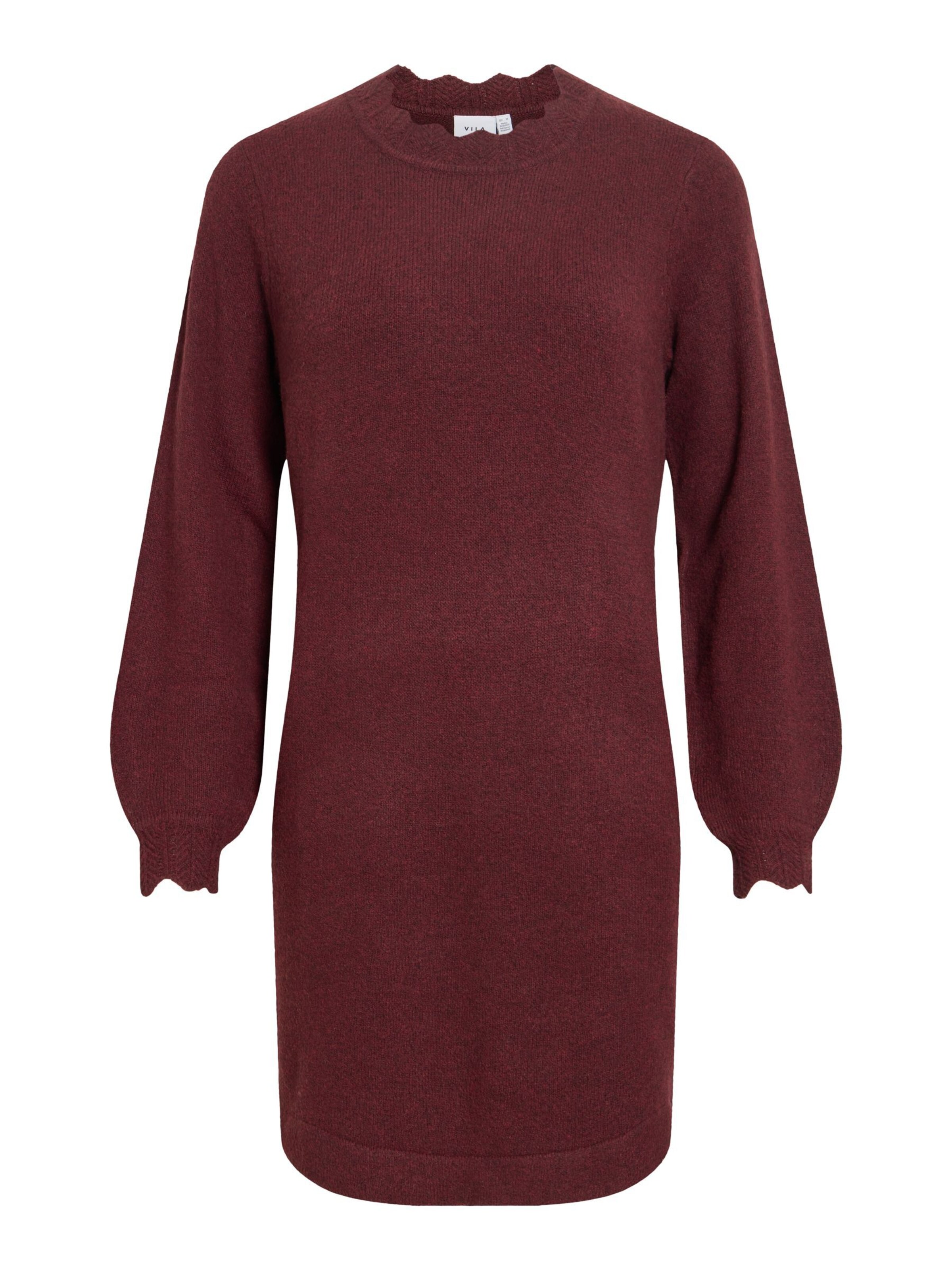 Robes en maille 'VINIKOLINA' VILA en rouge : devant