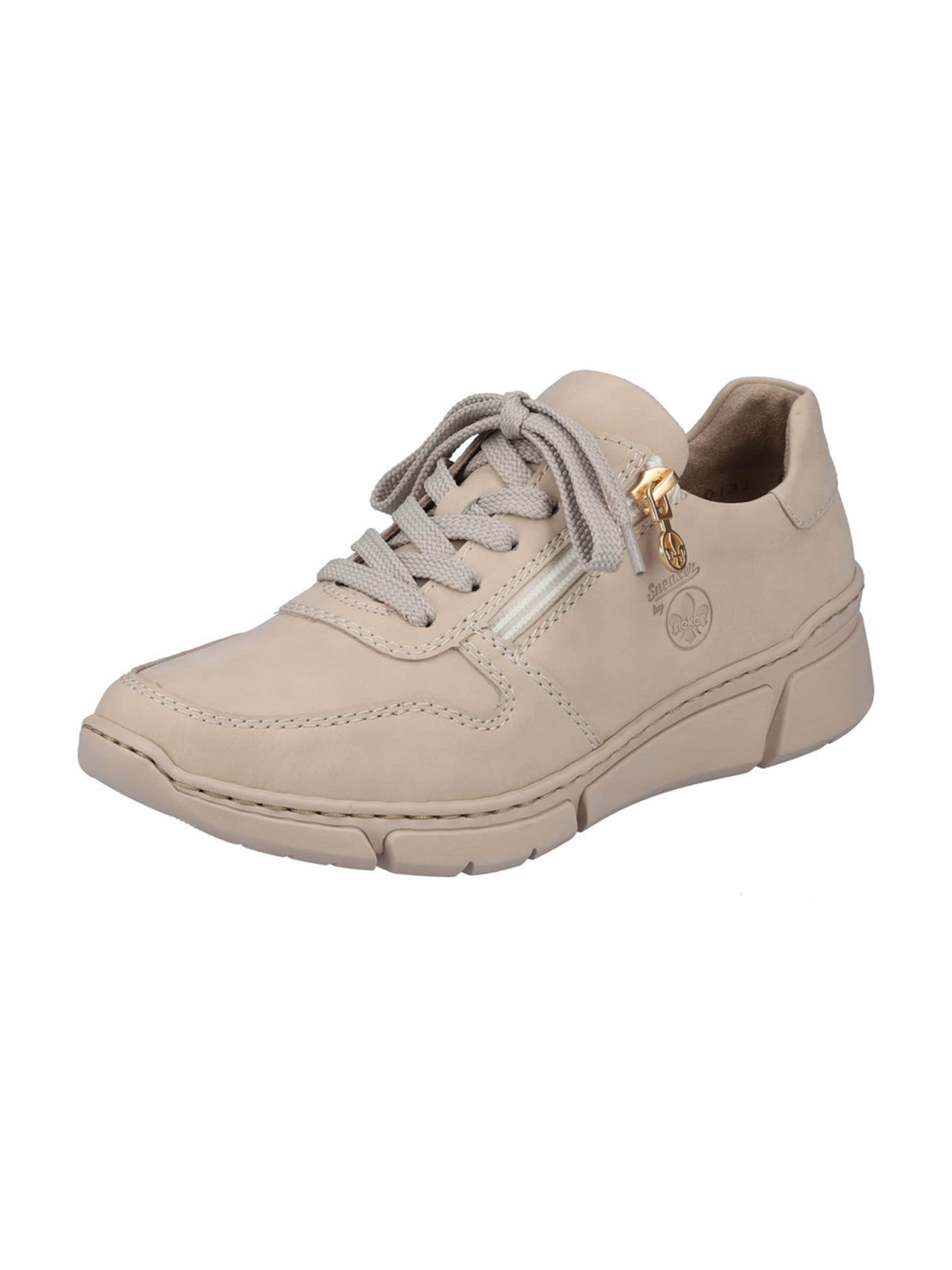 Baskets basses Rieker en beige : devant