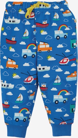 Frugi Tapered Pants 'Snuggle' in Blue: front