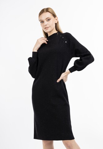 DreiMaster Klassik Knitted dress in Black: front