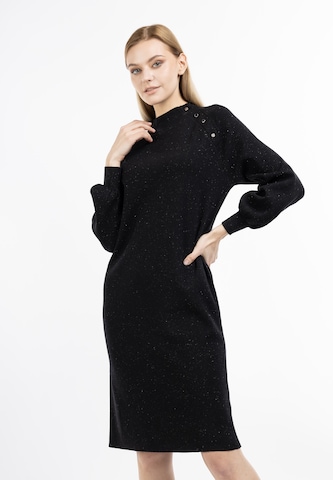DreiMaster Klassik Πλεκτό φόρεμα σε μαύρο: μπροστά