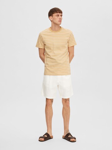 SELECTED HOMME T-Shirt 'Andy' in Beige