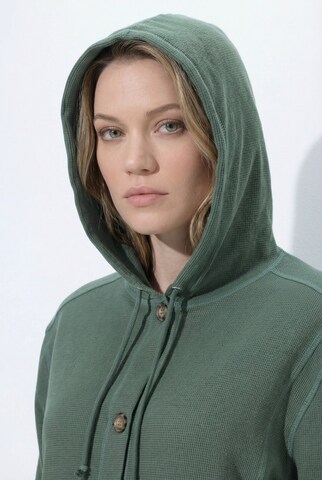 Ulla Popken Sweatjacke in Grün