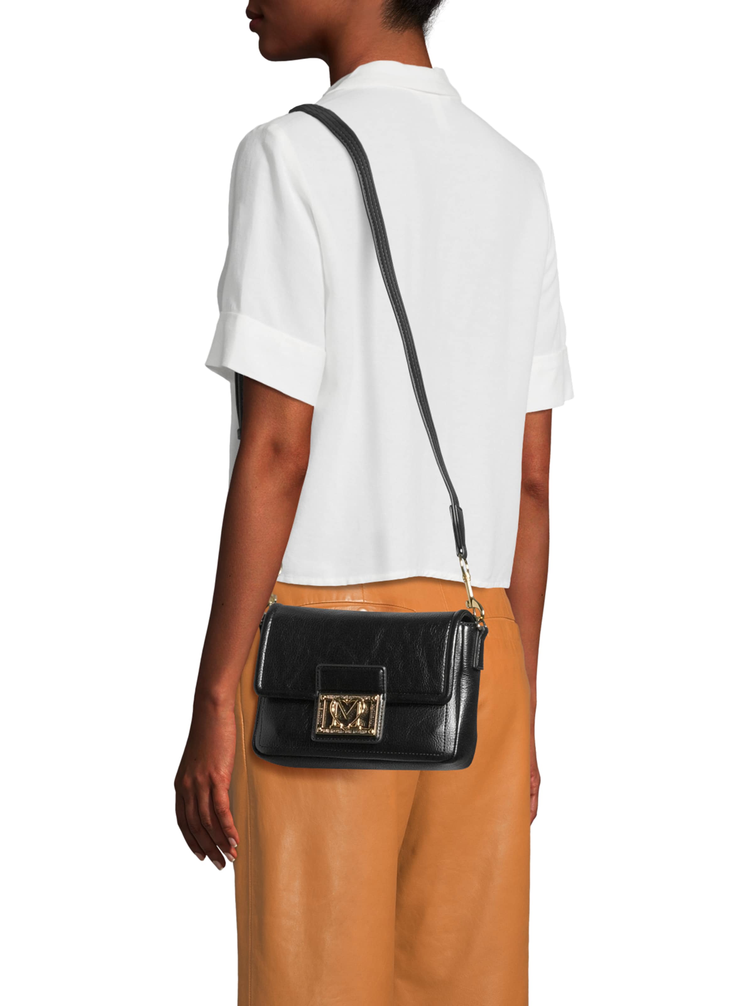 Love Moschino Чанта с презрамки в черно: отпред