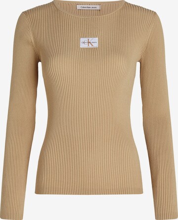 Calvin Klein Jeans Sweater in Beige: front