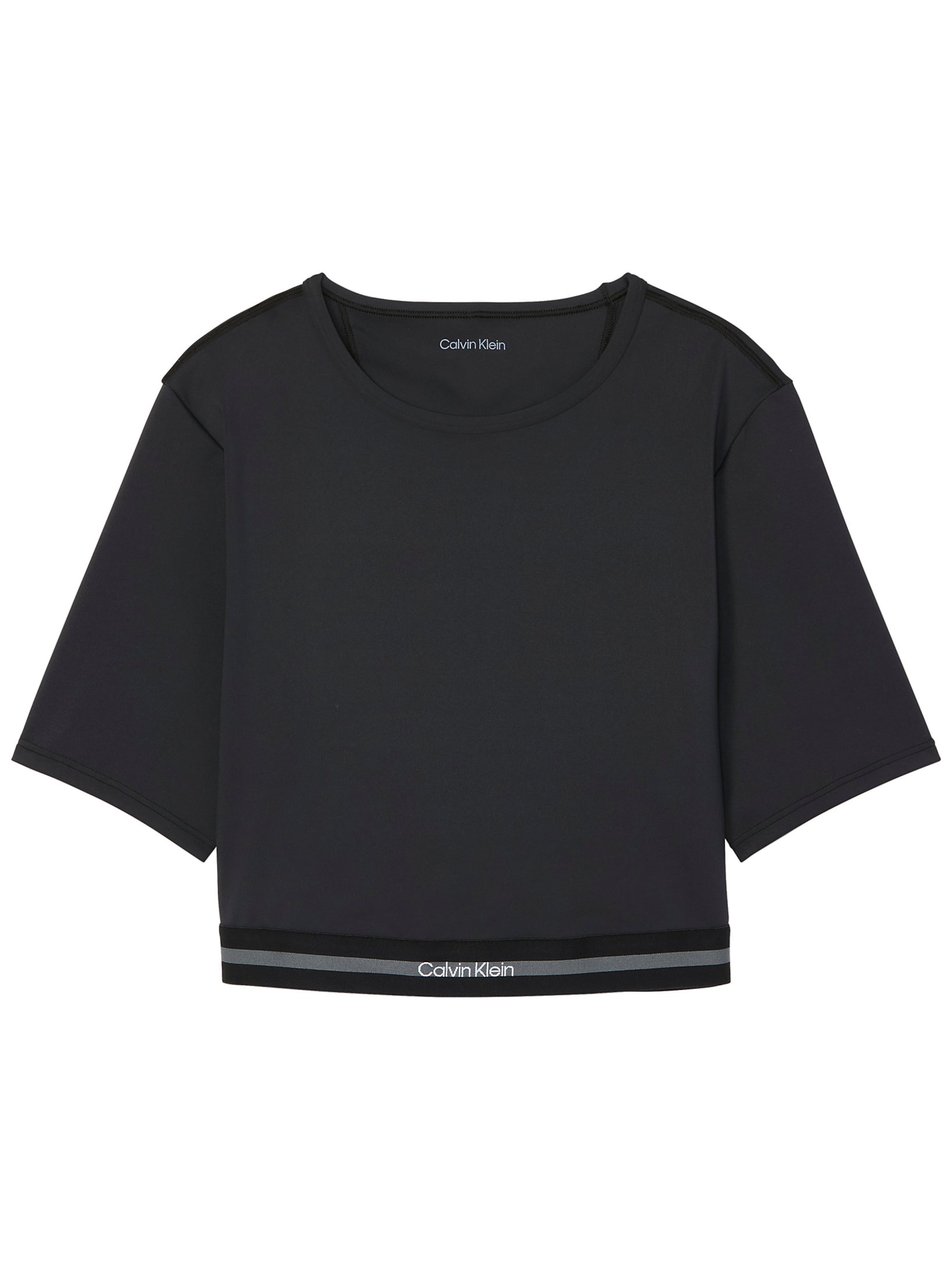 Calvin Klein Functioneel shirt in XXS in de kleur Grijs / Zwart / Wit, Productweergave