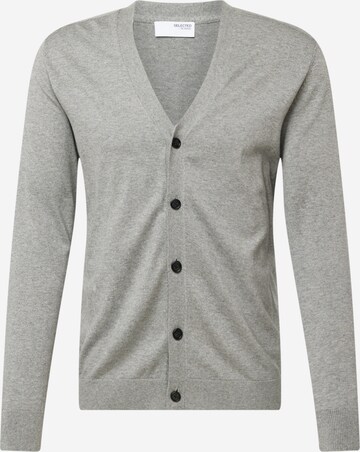 SELECTED HOMME Knit cardigan 'BERG' in Grey: front