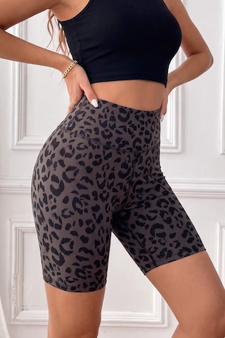 Trendyol Skinny Legíny – hnědá: přední strana