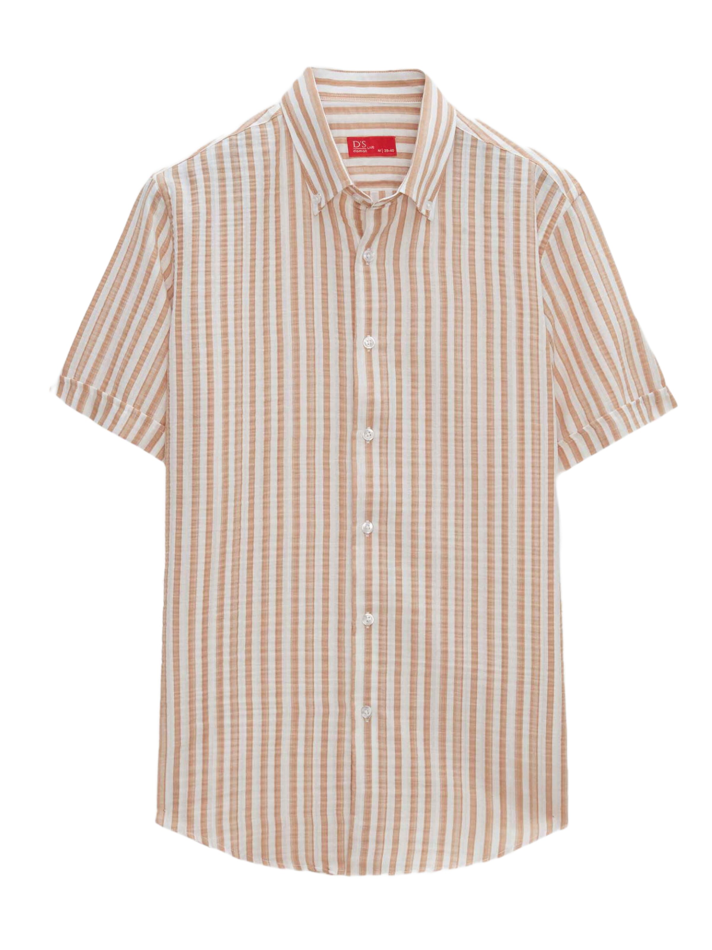 D’S Damat Overhemd in Beige: voorkant