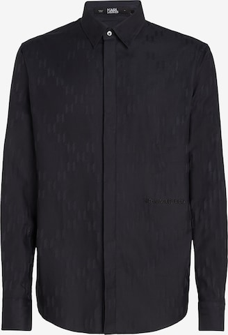 Karl Lagerfeld - Regular Fit Camisa em preto: frente