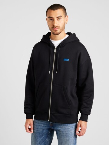 HUGO Sweat jacket 'Nardimez' in Black