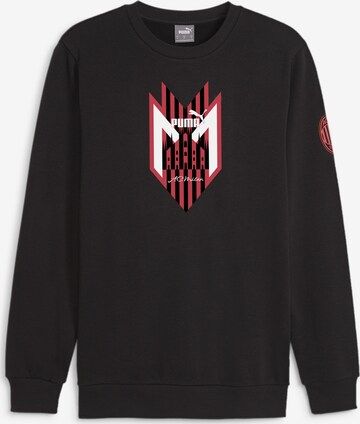 PUMA Sweatshirt 'AC Milan' in Zwart: voorkant