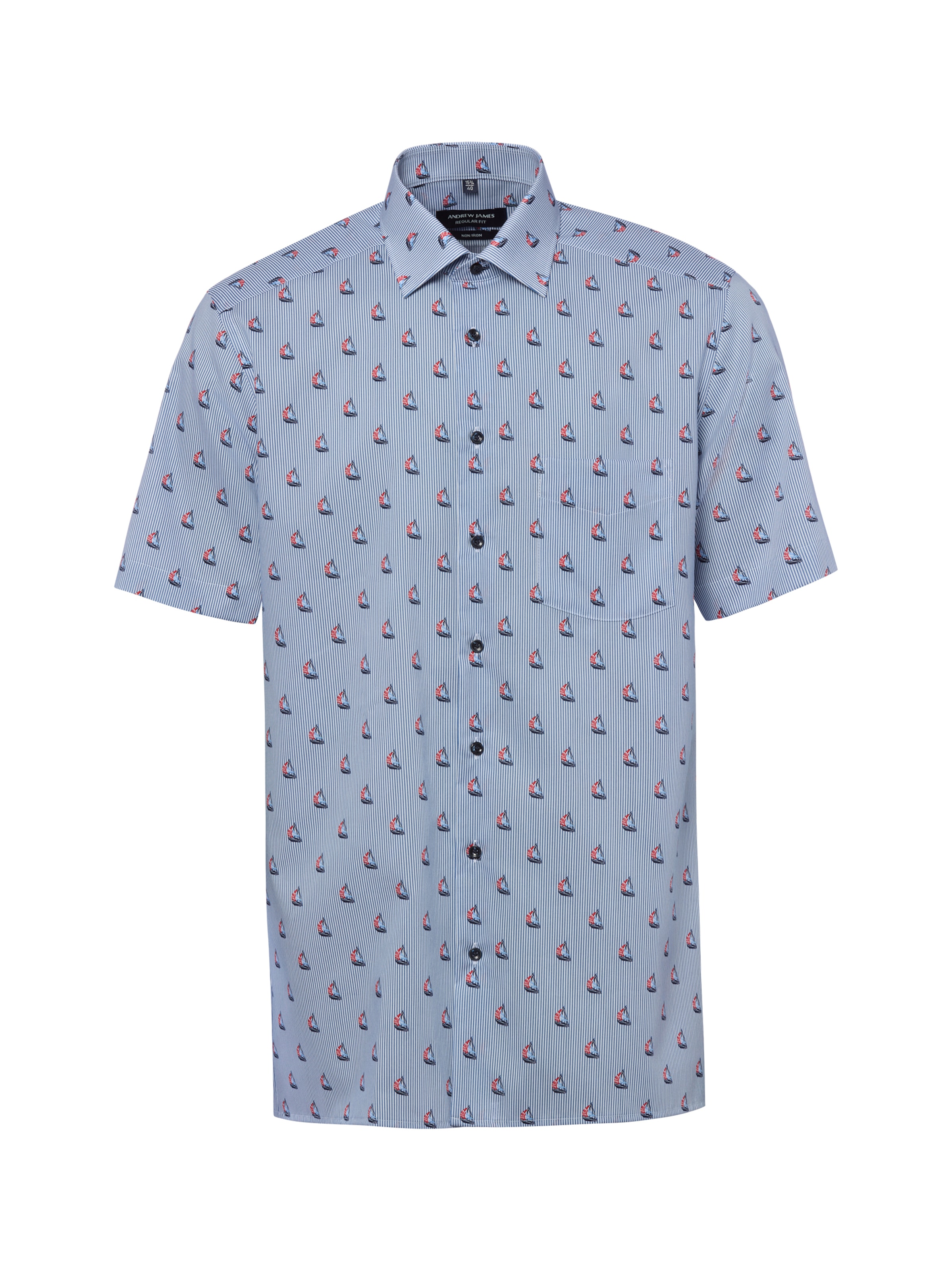 Chemise Andrew James en bleu : devant