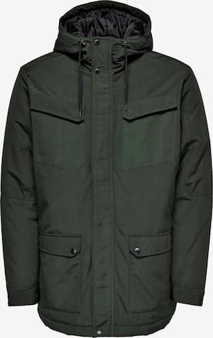 Only & Sons Between-Seasons Parka 'Cooper' in Green: front
