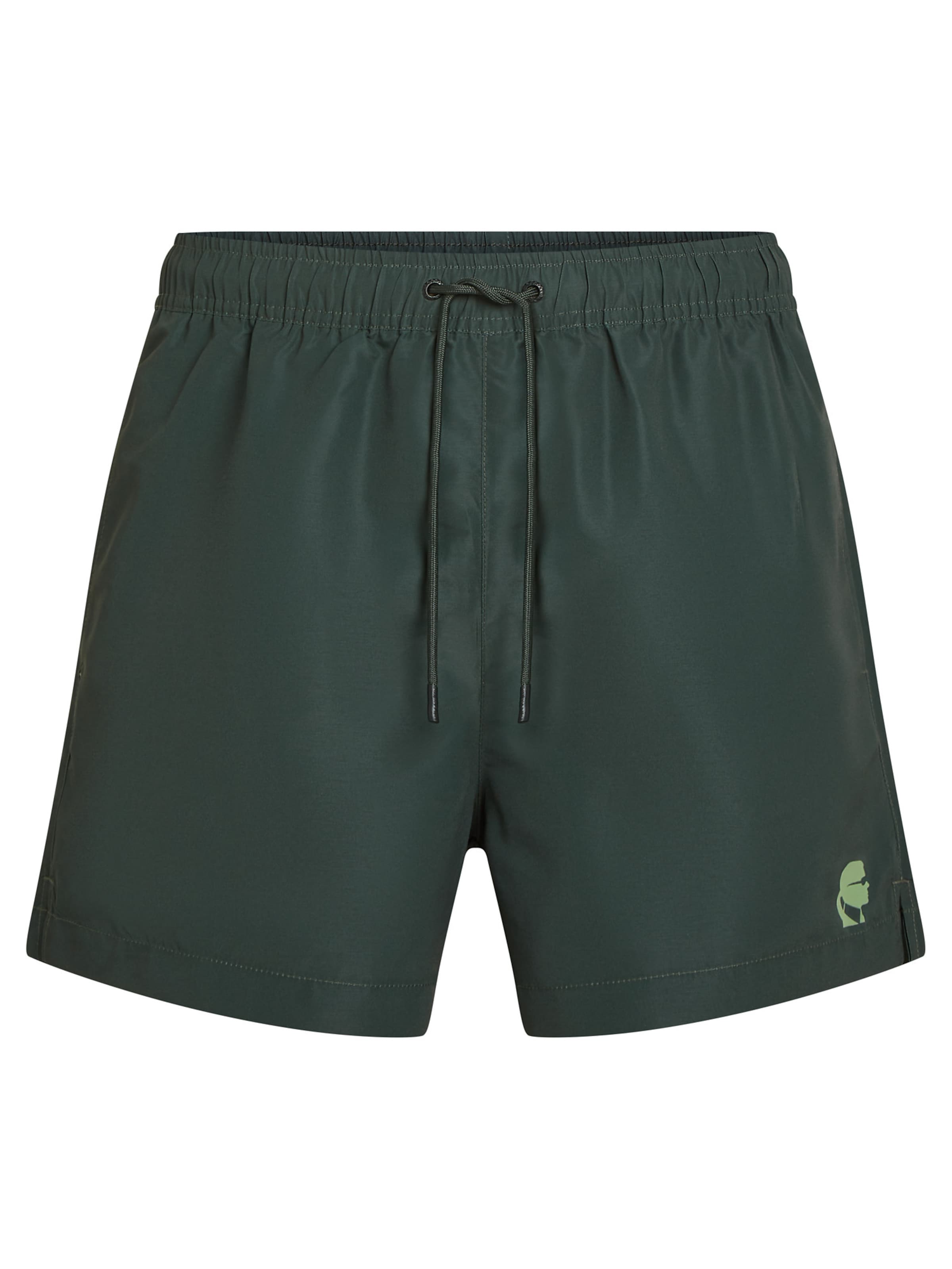 žalia Karl Lagerfeld Maudymosi šortai 'Kameo': priekis