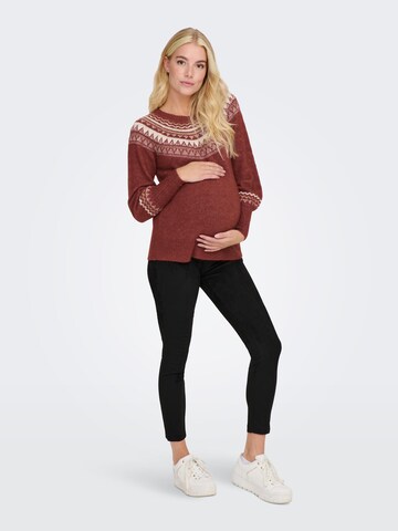 Only Maternity Пуловер 'Lona' в червено